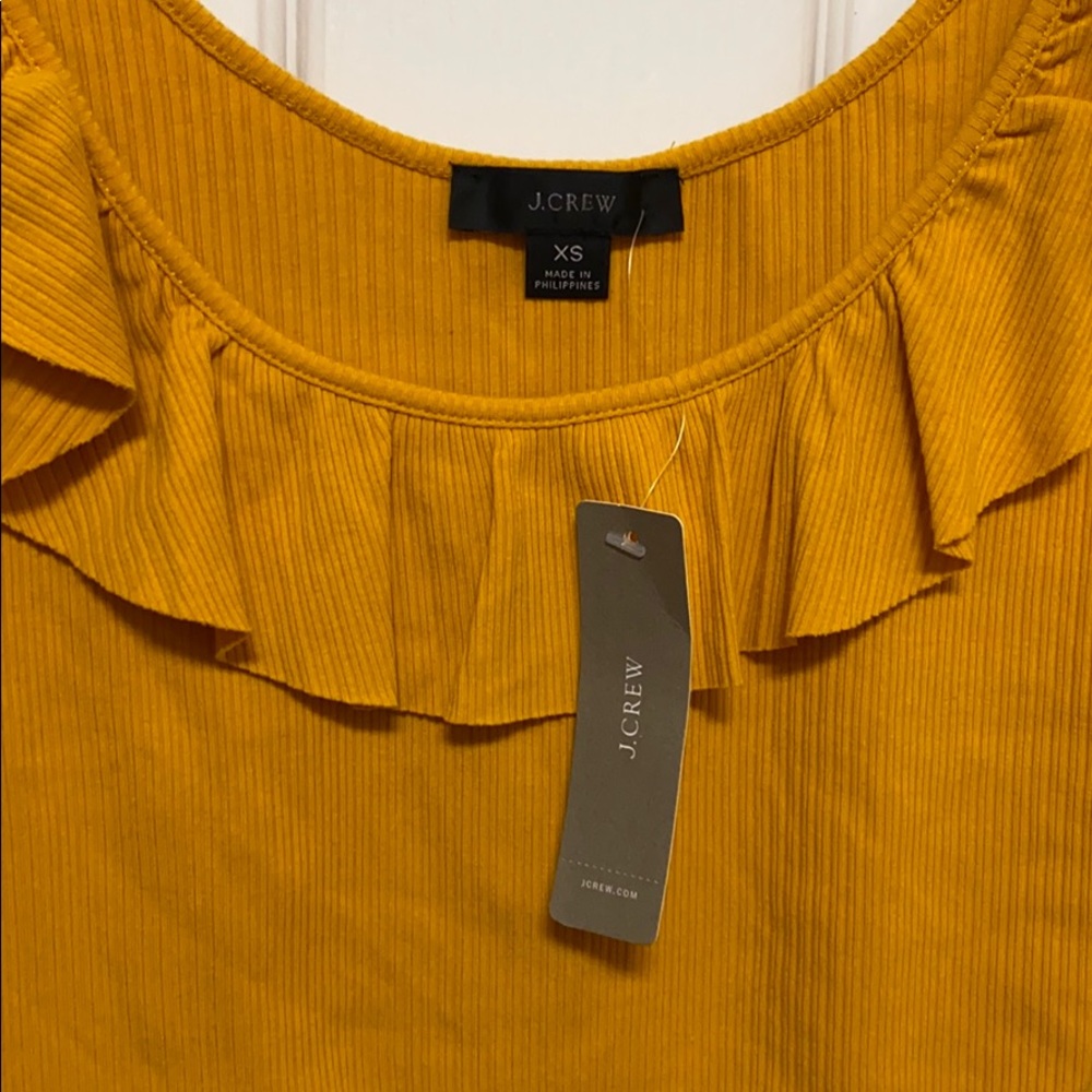 J. Crew Ruffle Ribbed Tank Top - Picture 6 of 8